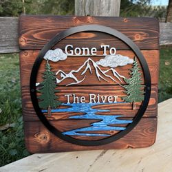 Steel Gone To The River Plaque