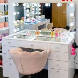 Large Bluetooth Make Up Vanity