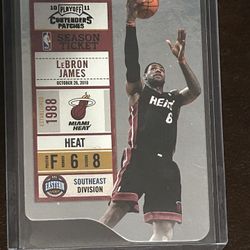 2010 Playoff Contenders Patches Lebron James Black Die-cut /49