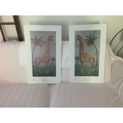 Giraffe Prints.   Mounted   24x18. = $35