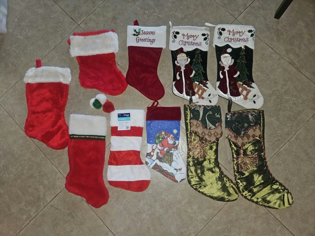 Christmas Stuffing Socks 16 inch to 19 inch. $5-$15.