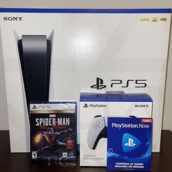 Sony PlayStation 5 Disc Console Bundle Extra Controller Spiderman Ultimate Miles

