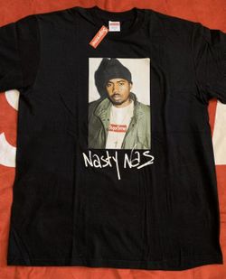 Supreme nas box logo t shirt size medium with tags box logo black Bape shark hoodie