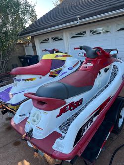 Kawasaki and Yamaha Wave Runners