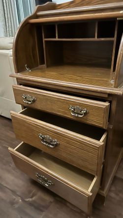 Secretary roll top drawer