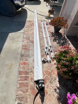Free 15’ RV  awning   In good condition