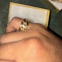 Cuban ring Silver 925 ( GOLD PLATED)