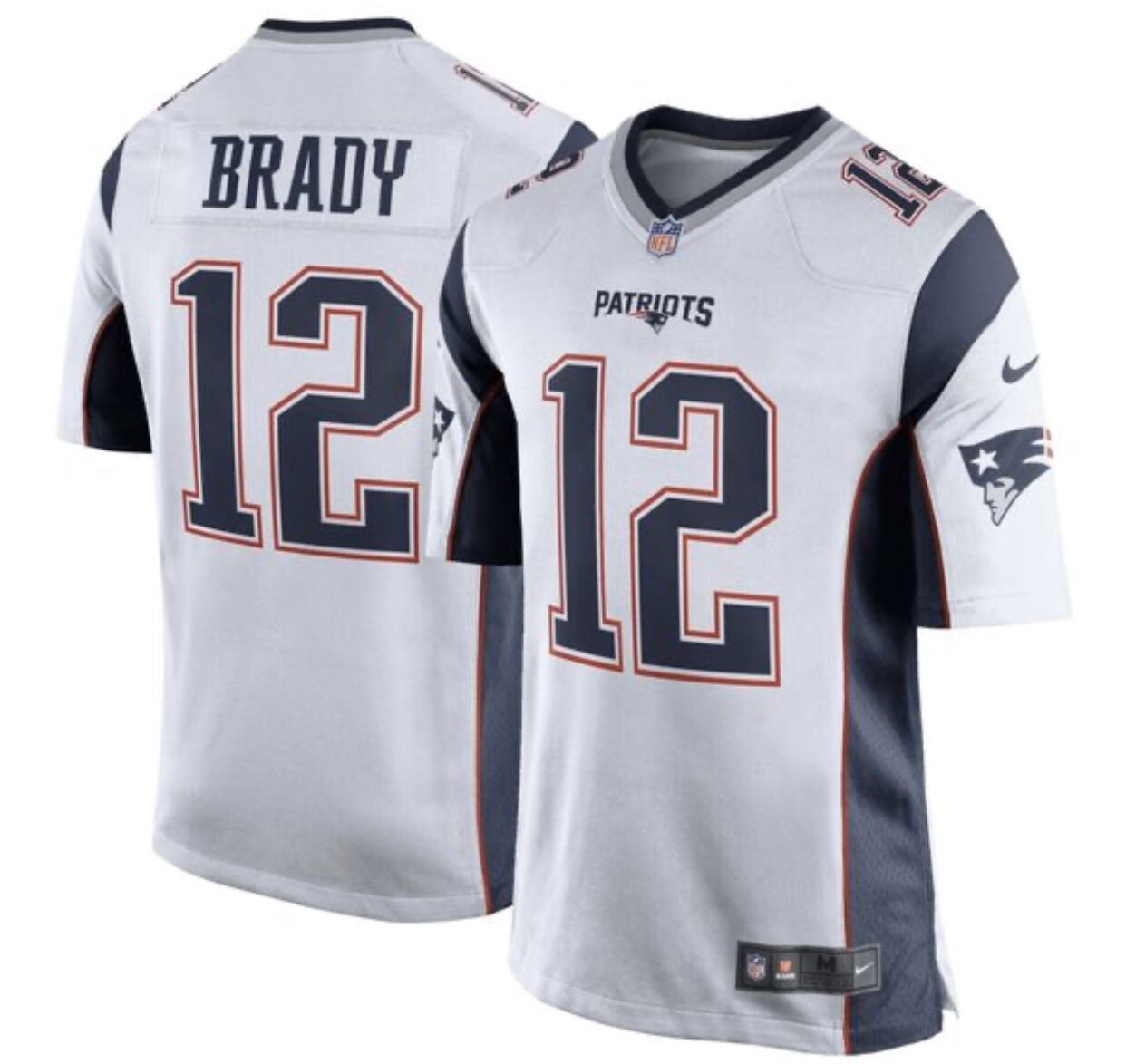 New England Patriots Youth Nike Stitched Tom Brady #12 White Jersey Small