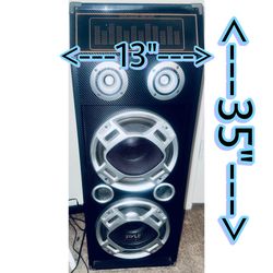 Pyle Disco Jam PSUF1035A 1000W Bluetooth Karaoke Speaker – Excellent Condition 