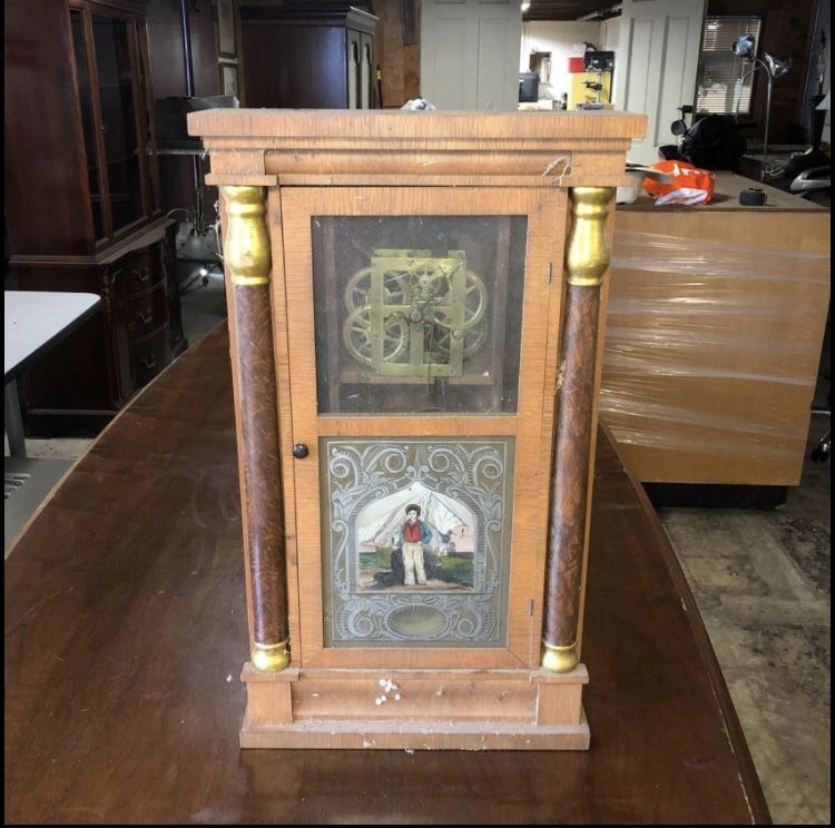 Antique Seth Thomas 30-Hour Brass Movement Clock