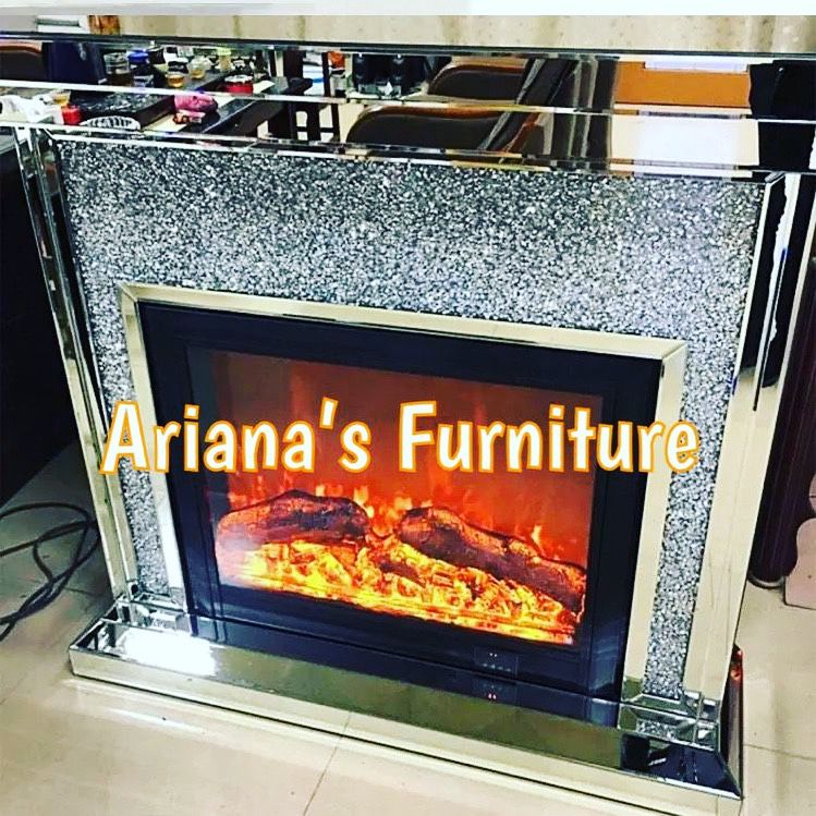 New Electric Fireplace Encrusted Diamonds