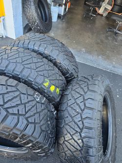4 used tires Lt285 70r18 Nitto Ridgerappler LR (E) DOT (2025) $320.00