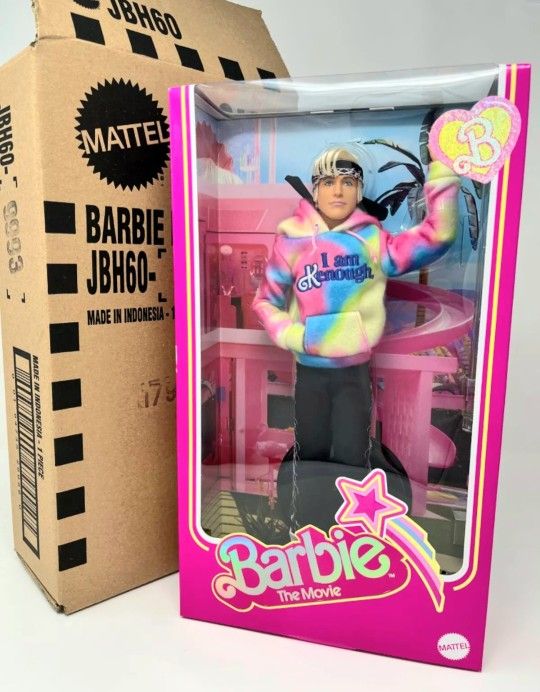 .MATTEL BARBIE THE MOVIE KEN RYAN GOSLING I AM KENOUGH DOLL NEW IN BOX