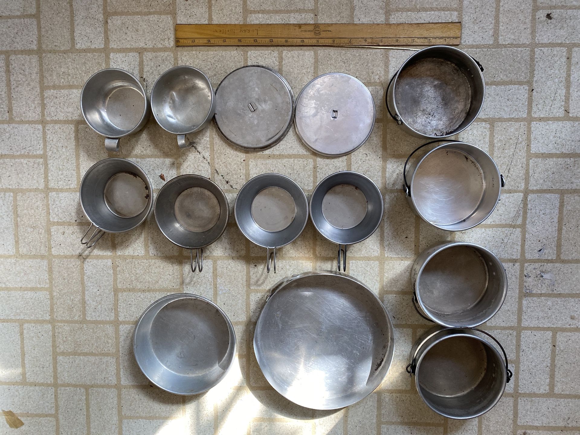 Vintage Aluminum Camping Dishes