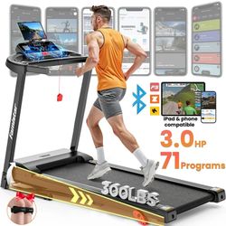 Famistar 3.0HP Folding Treadmill for Home w/ APP Control, 300lbs Capacity, Adjustable Incline