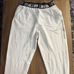 Speedway Fashion White Jogger Pants Women’s Size S – Healthy Life Waistband