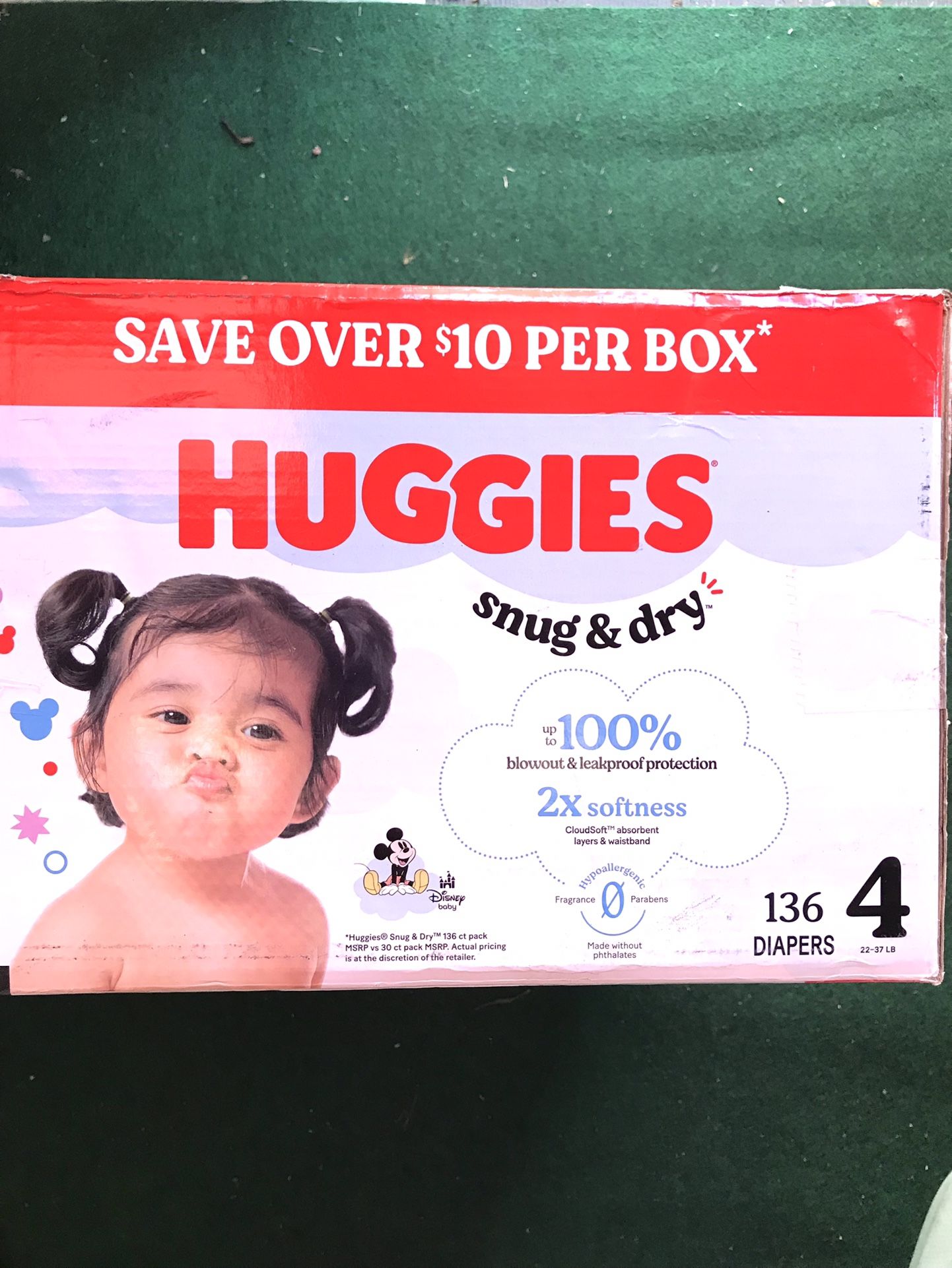 Huggies Snug Dry Size 4/136 Diapers 