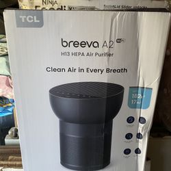 TCL Breeva A2 Home HEPA H13 Filter Clean Air Purifier 360, Black (Open Box)