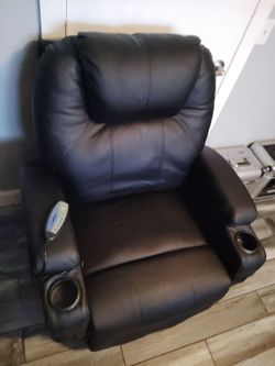 Black message recliner chair