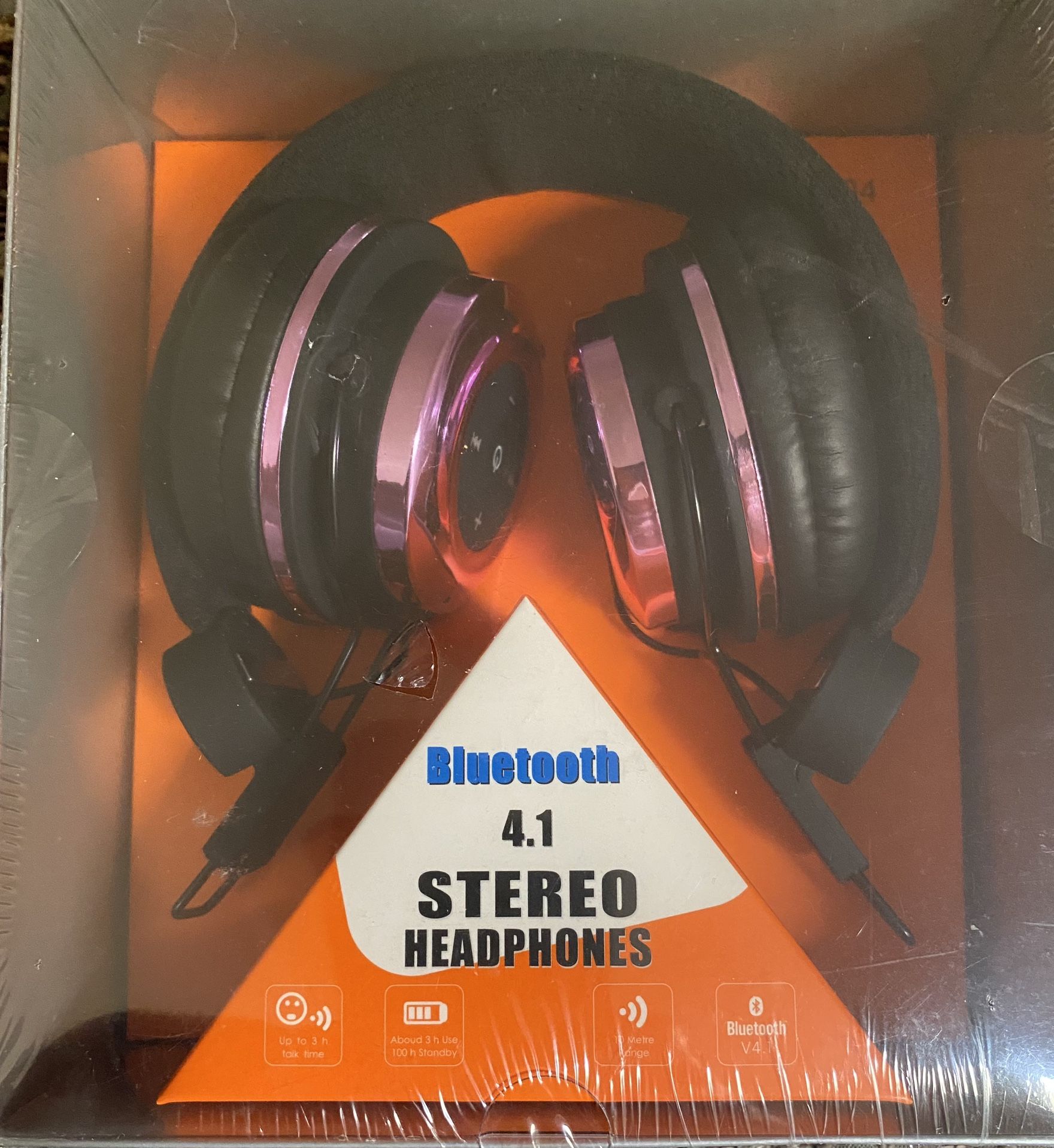 AT-BT804 Bluetooth Wireless Stereo Headphones Comfortable Leather Cushioned Headset
