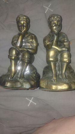 1930s metal bookends