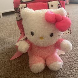 Hello Kitty Pillow And Blanket 