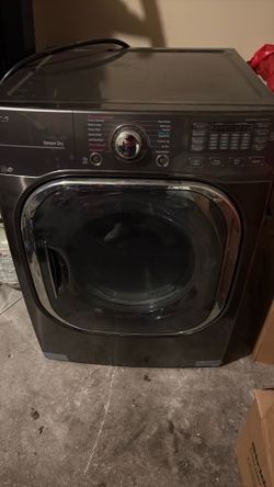 LG Front Load Sensor Dry Dryer – Black Stainless – Works Great