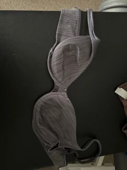 Gray Textured Underwire Bra