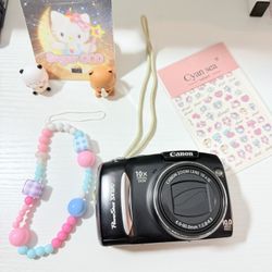 CANON PowerShot SX120 IS Black Compact Digital Camera 10MP 10x Zoom - TESTED ✅