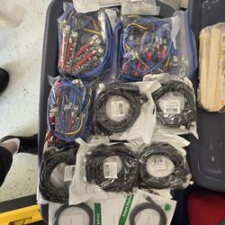 Lot of PCIE GPU Risers, HDMI Cables, CAT6 Ethernet cables, etc