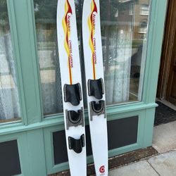 Vintage Cypress Gardens Retro Wooden Water Skis 67”