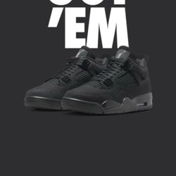 10.5 BLACK CATS Jordan 4’s