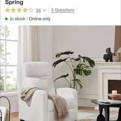 Yaheetech Upholstered Adjustable Boucle Chair