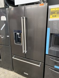 Kitchen aid French door in black stainless counter depth