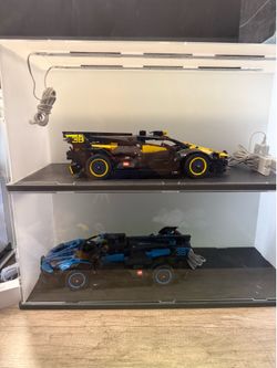 Lego cars with display cases