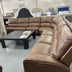Leather Reclining Sectionals 