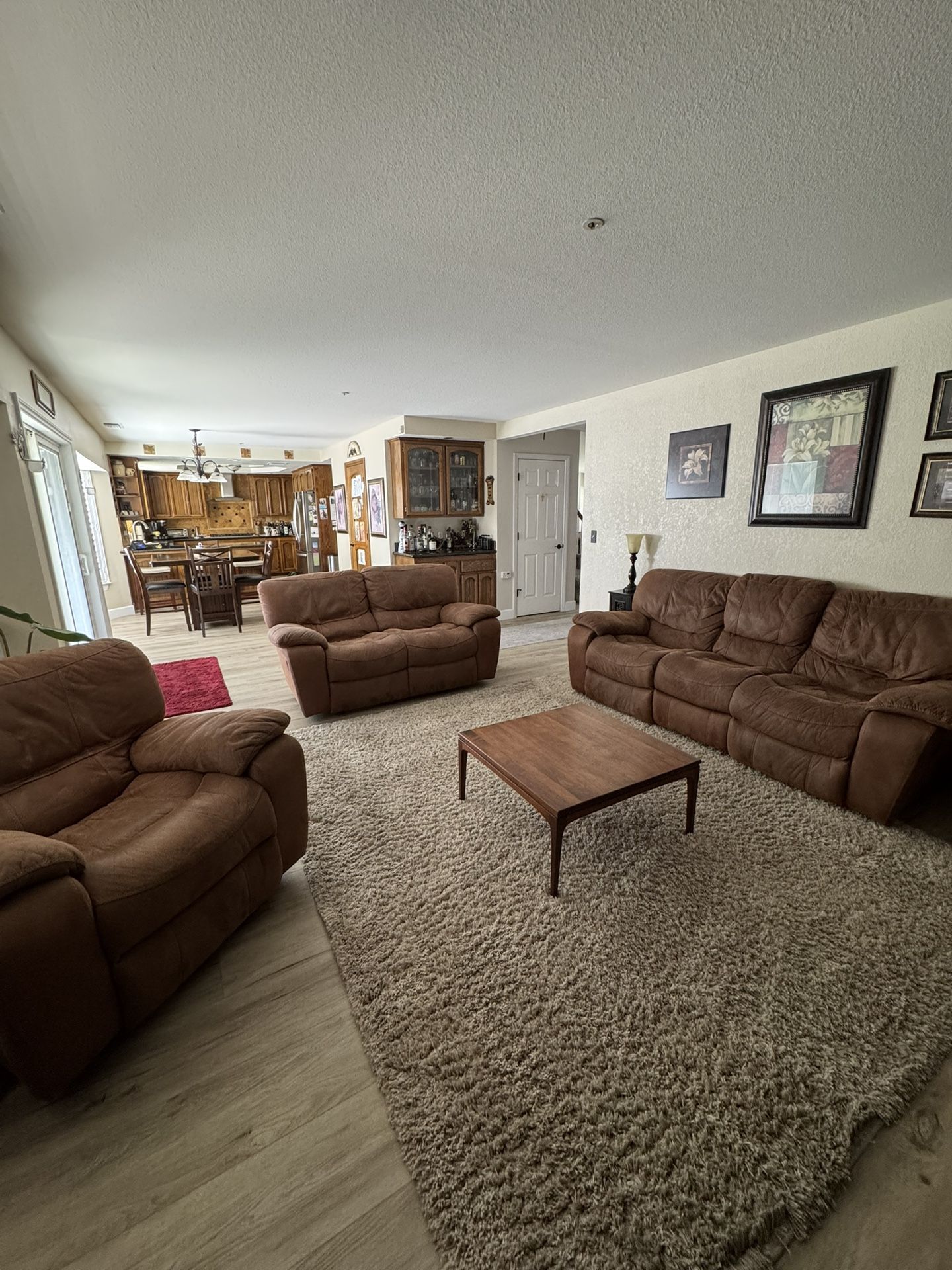 Family Room Recliner Set and Rocking Chair