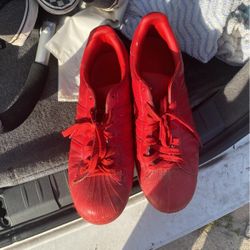 Adidas Red Superstars Size 13 Men’s