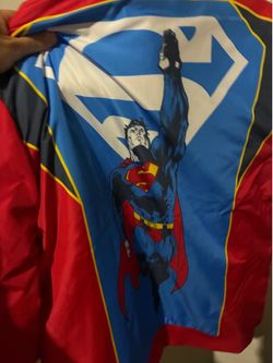 Size 9/10 boys Superman coat n 2 sweaters