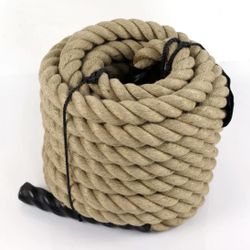 NEW 40’ HEMP MANILA HEAVY BATTLE ROPE 2” DIAMETER GYM EXERCISE WORKOUT