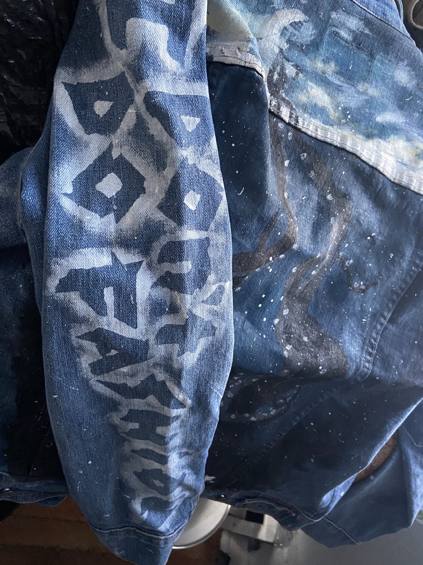 hand painted jean jacket