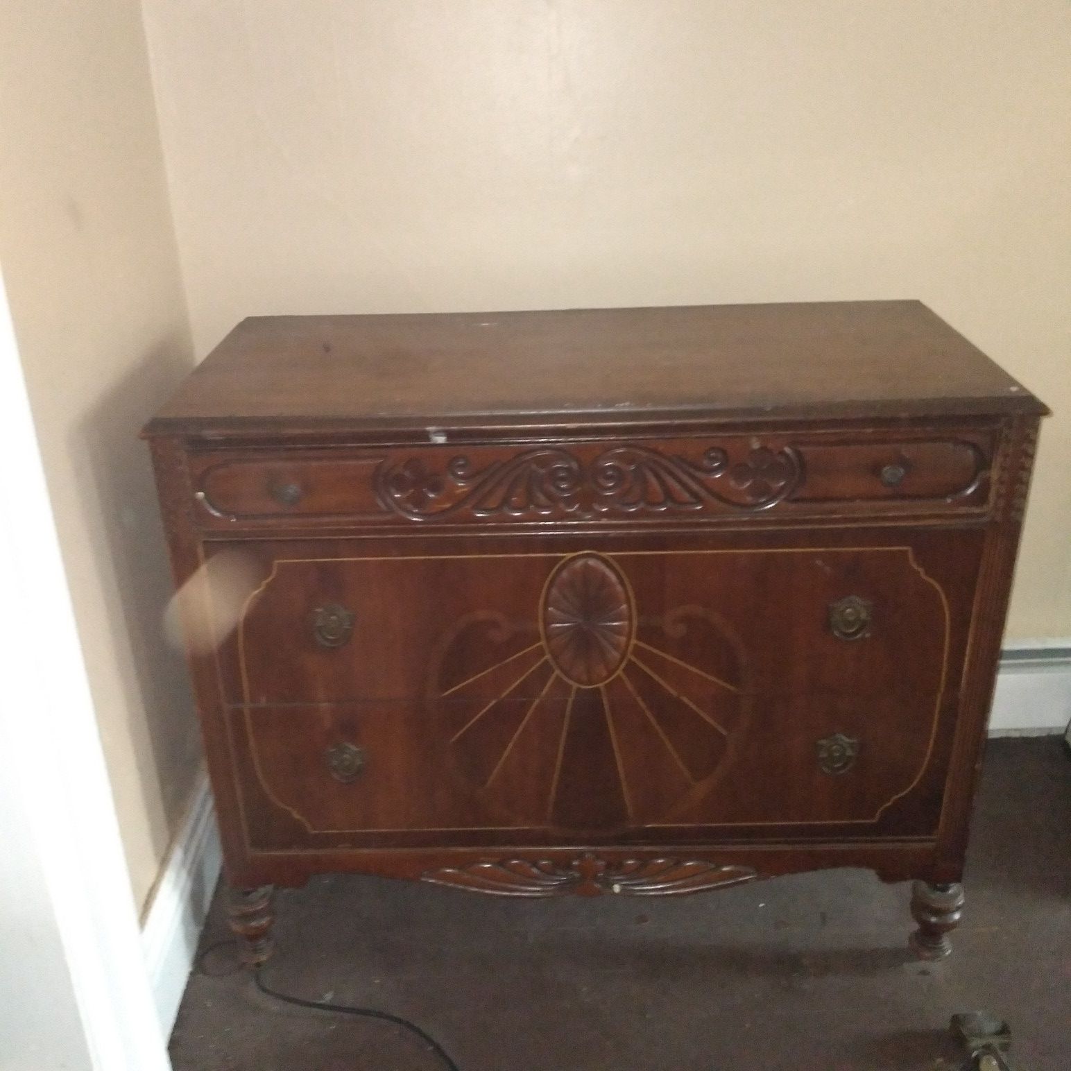 Vintage wood dresser