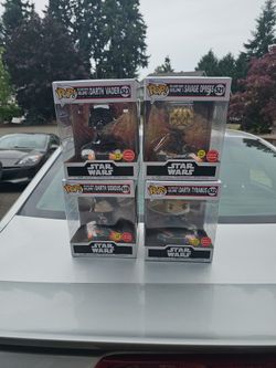 Red Saber Series Funko Pops 4/5 Set.