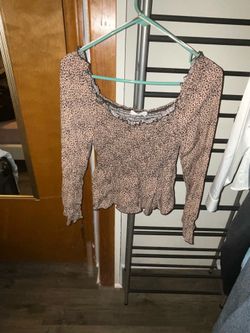 Cheetah print Shirt/Off Sleeves