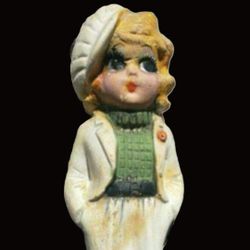 RARE Antique Carnival Apache Babe 15" Plaster Statue Bank 1936 Nice!