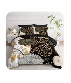 New! Twin Comforter Set Queen Size, 7 Pieces