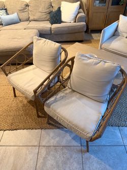 Two Indoor/Outdoor Patio Chairs