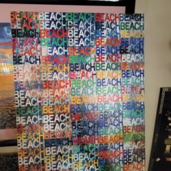 Beach Typography  Living Spaces  Ready to Hang Artwork 30" X 40" 