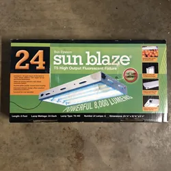 Sun Blaze T5 HO Fluorescent Grow Light Fixture NEW (2 available)