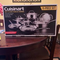 Cuisinart 11-piece Chefs Classic Stainless Cookware - Brand New Sealed Box